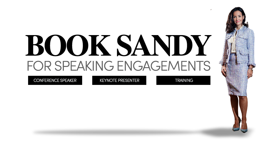 Book Sandy for speaking engagement.